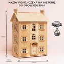 Naturalny drewniany domek dla lalek, zabawka dla dzieci, lalki, Le Toy Van