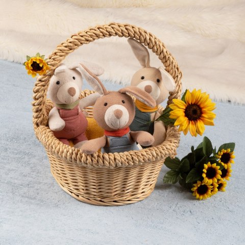 Pierwsza przytulanka Króliczek w ogrodniczkach czerwony 30cm dzieci sigikid