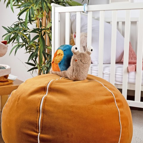 Pierwsza przytulanka Ślimak 29cm patchworkowa maskotka zabawka sigikid