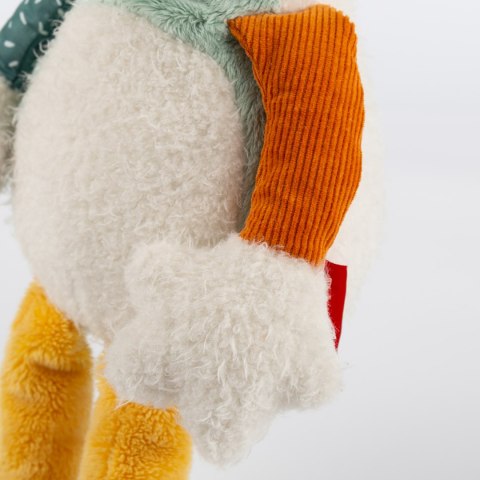 Pierwsza przytulanka pluszowy Miś Polarny 31cm patchworkowa zabawka sigikid