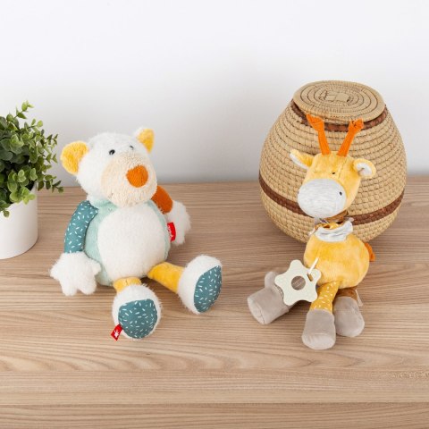 Pierwsza przytulanka pluszowy Miś Polarny 31cm patchworkowa zabawka sigikid