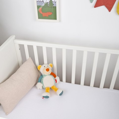 Pierwsza przytulanka pluszowy Miś Polarny 31cm patchworkowa zabawka sigikid