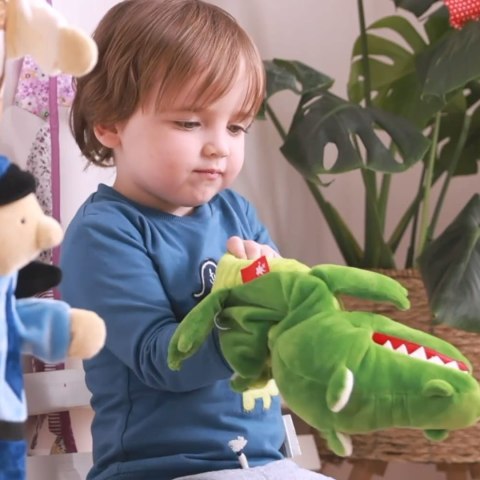 Pluszowa pacynka Krokodyl maskotka teatrzyk zabawka dla dzieci sigikid