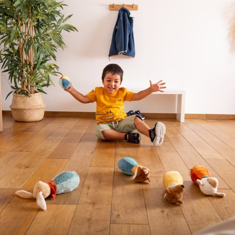 Zestaw miękkie Kręgle dla dzieci pluszowa zabawka rozwojowa gra sigikid