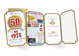 Karnet Urodziny 50 (cyfry, roczniki) 2025 PM-394