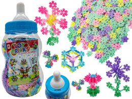 Klocki Konstrukcyjne, Rzepy, Butelka, Kreatywne Rzepki Czepki Płatki Śniegu ok. 1000 Sztuk 3,1CM W Butelce