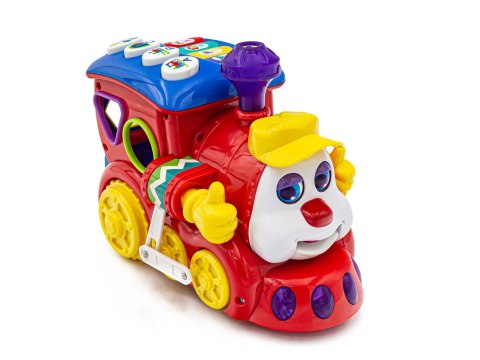 Kolorowa Lokomotywa, Ciuchcia Sorter Klocki Dźwięk Hola