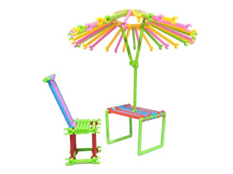 Patyczki Słomki Konstrukcyjne, Klocki Edukacyjne ok. 1000 Elementów AUTO