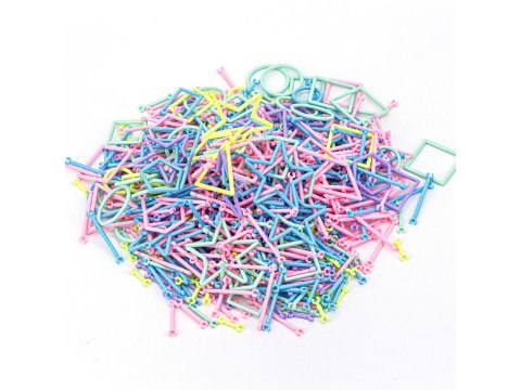 Patyczki Słomki Konstrukcyjne, Klocki Edukacyjne ok. 1000 Elementów AUTO