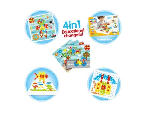 Kreatywna Mozaika 240 el. Układanka 3D, Klocki, Śrubokręt Zestaw Konstrukcyjny