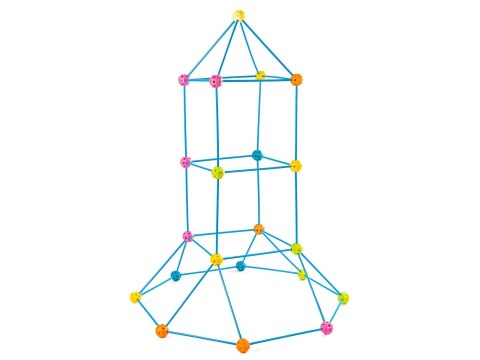 Namiot Baza Fort Słomki Konstrukcyjne, Klocki, Patyczki ok. 86 Elementów
