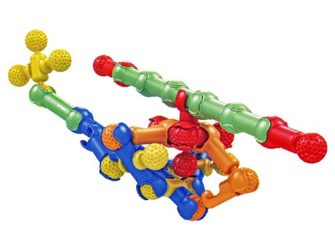 Kolorowe Klocki Konstrukcyjne Szkielet 40 Elementów