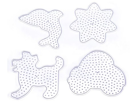 Szablon Do Prasowanek, Podstawka 4 Wzory, AUTKO KWIATEK DELFIN PIESEK Prasowanka Koraliki Do Prasowania