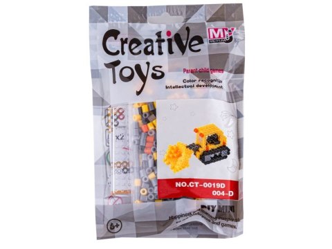 Koraliki do prasowania Wersja 3D, BULDOŻER, SPYCH, Saszetka, Prasowanka