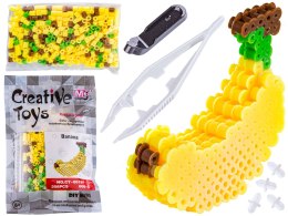 Koraliki do prasowania Wersja 3D, Szablon BANAN Owoce, Saszetka, Prasowanka