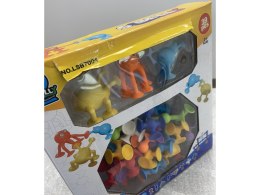 Klocki Konstrukcyjne, Kolorowe Przyssawki, Wesołe Buźki 39 Sztuk Przecena 1