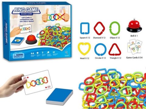 Logiczna Gra Połącz Obręcze Kształty, Puzzle Ring Game Karty Przecena 1