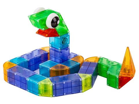 Klocki Magnetyczne, Konstrukcyjne, Świecące Elementy, Figury 3D 134 El.