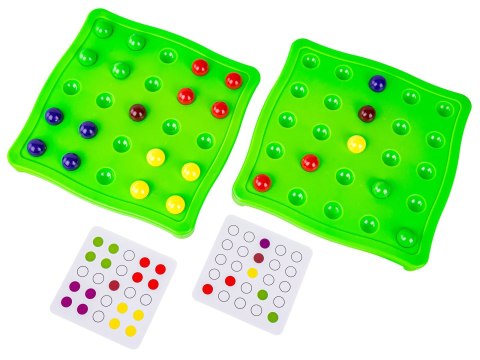 Edukacyjna gra na refleks Karty, Układanka, Kolorowe kulki + 30 kart