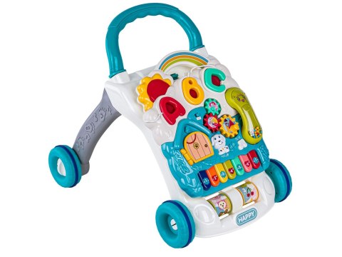 Edukacyjny Chodzik dla dzieci, Jeździk Muzyczny, Pchacz Niebieski