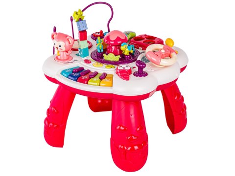 Edukacyjny Interaktywny Stolik Muzyczny Dla Dzieci + Pianinko Czerwony