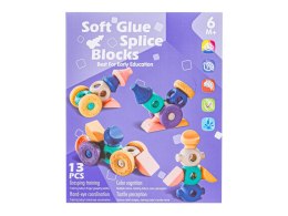 Miękkie Klocki Sensoryczne Figury geometryczne 13 sztuk, Edukacyjny zestaw klocków dla malucha Przecena 1