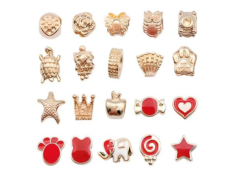 Zestaw Do Tworzenia Robienia Biżuterii, Bransoletek, Charmsy, Zawieszki, Koraliki ODCIENIE CZERWIENI Przecena 1