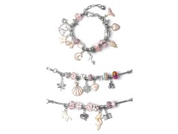 Zestaw Do Tworzenia Robienia Biżuterii, Bransoletek, Charmsy, Zawieszki, Koraliki ODCIENIE RÓŻU + Etui Przecena 1