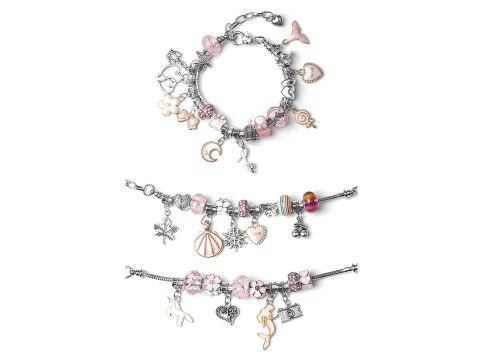 Zestaw Do Tworzenia Robienia Biżuterii, Bransoletek, Charmsy, Zawieszki, Koraliki ODCIENIE RÓŻU + Etui Przecena 1