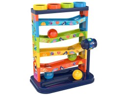 Zjeżdżalnia z piłeczkami Młotek Zbijak Tor Kulkowy Kulodrom Zabawka interaktywna Pound & Ball Przecena 1