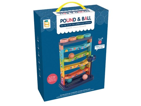 Zjeżdżalnia z piłeczkami Młotek Zbijak Tor Kulkowy Kulodrom Zabawka interaktywna Pound & Ball Przecena 1