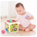 Edukacyjna kostka sensoryczna sorter kształtów klocki cymbałki 18m+ 688-62