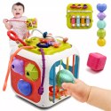 Edukacyjna kostka sensoryczna sorter kształtów klocki cymbałki 18m+ 688-62