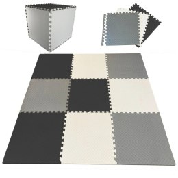 Gruba mata piankowa Eva duże puzzle piankowe XXL 180x180x1cm 9szt EM1003BSC