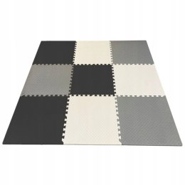 Gruba mata piankowa Eva duże puzzle piankowe XXL 180x180x1cm 9szt EM1003BSC