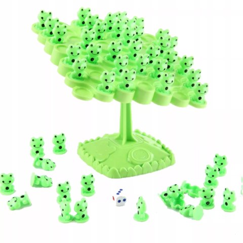 Gra zręcznościowa balansujące skaczące żabki drzewo 50el dla dzieci 96A