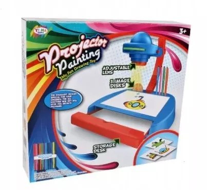 Projektor do rysowania z latarką - zestaw do malowania z obrazkami 888-7606