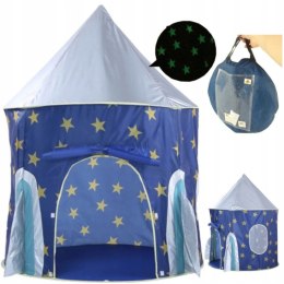 Niebieski namiot rakieta z podłogą 135 cm 001N