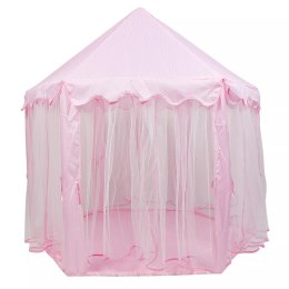Namiot zamek pałac domek z podłogą różowy dla dzieci 600-23