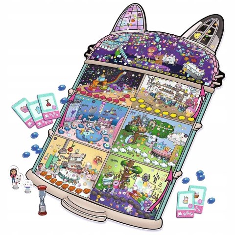 Gra planszowa rodzinna Detektyw Miau Koci domek Gabi Trefl 02695