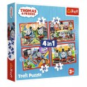 Puzzle 4w1 Tomek i Przyjaciele Odjazdowy Tomek Trefl 34619