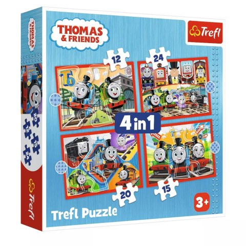 Puzzle 4w1 Tomek i Przyjaciele Odjazdowy Tomek Trefl 34619