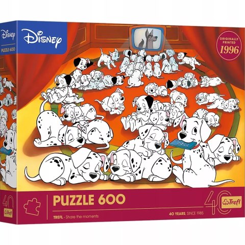 Puzzle 600 el. 40-lecie Trefl - 101 Dalmatyńczyków 37604